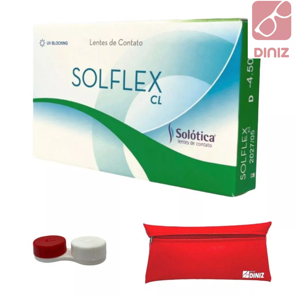 Lente de Contato Solotica Solflex Incolor com Grau + Estojo