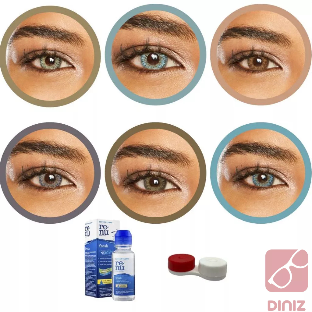 Lente de Contato Colorida Lunare Anual sem Grau Buasch&lomb com Estojo