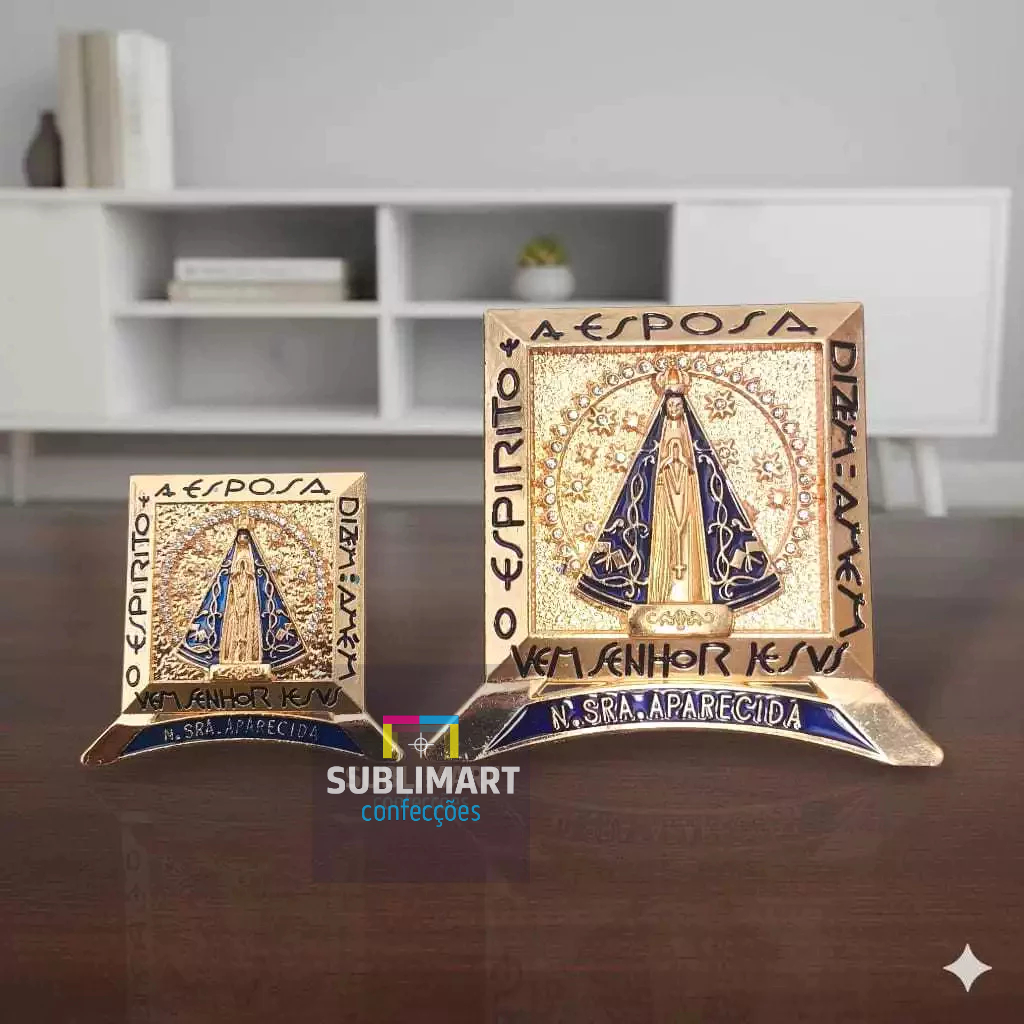 Nicho Pequeno  Grande de Metal para Enfeite de Decoração Nossa Senhora Aparecida 4,5cm e 7 cm