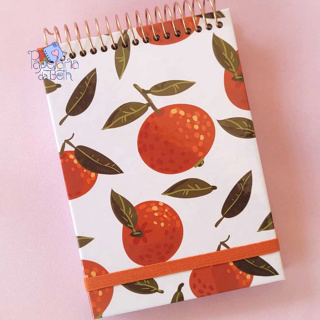 Bloquinho / bloco de anotações A6 CAPA DURA ( 10,5 x 14,8 cm ) - Estampa Tangerina - 80 folhas em Oferta na Shopee