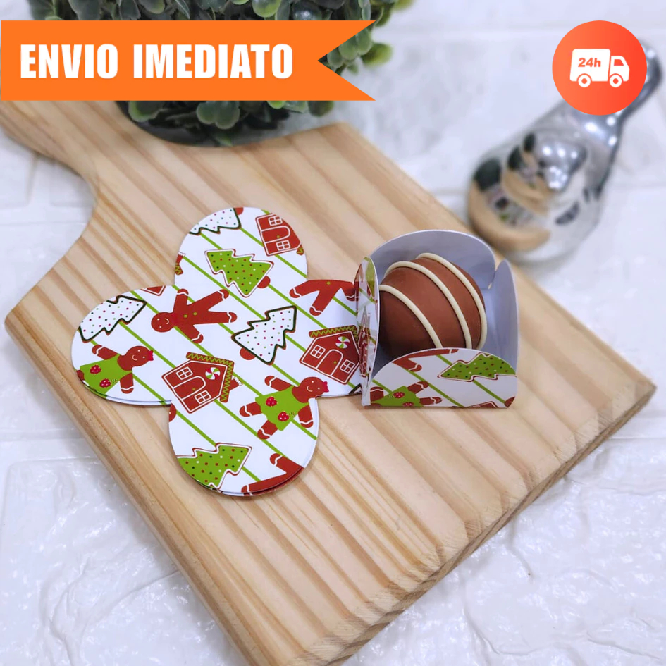 Forminha de Doces NATAL 5.0 | Personalizada| Festa de Aniversário-Brigadeiro e Beijinho
