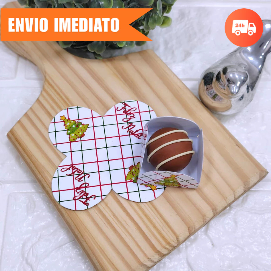 Forminha de Doces NATAL 1.0 | Personalizada| Festa de Aniversário-Brigadeiro e Beijinho