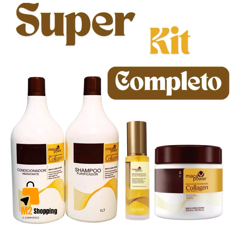 KIT COMPLETO shampoo + condicionador + máscara e Óleo