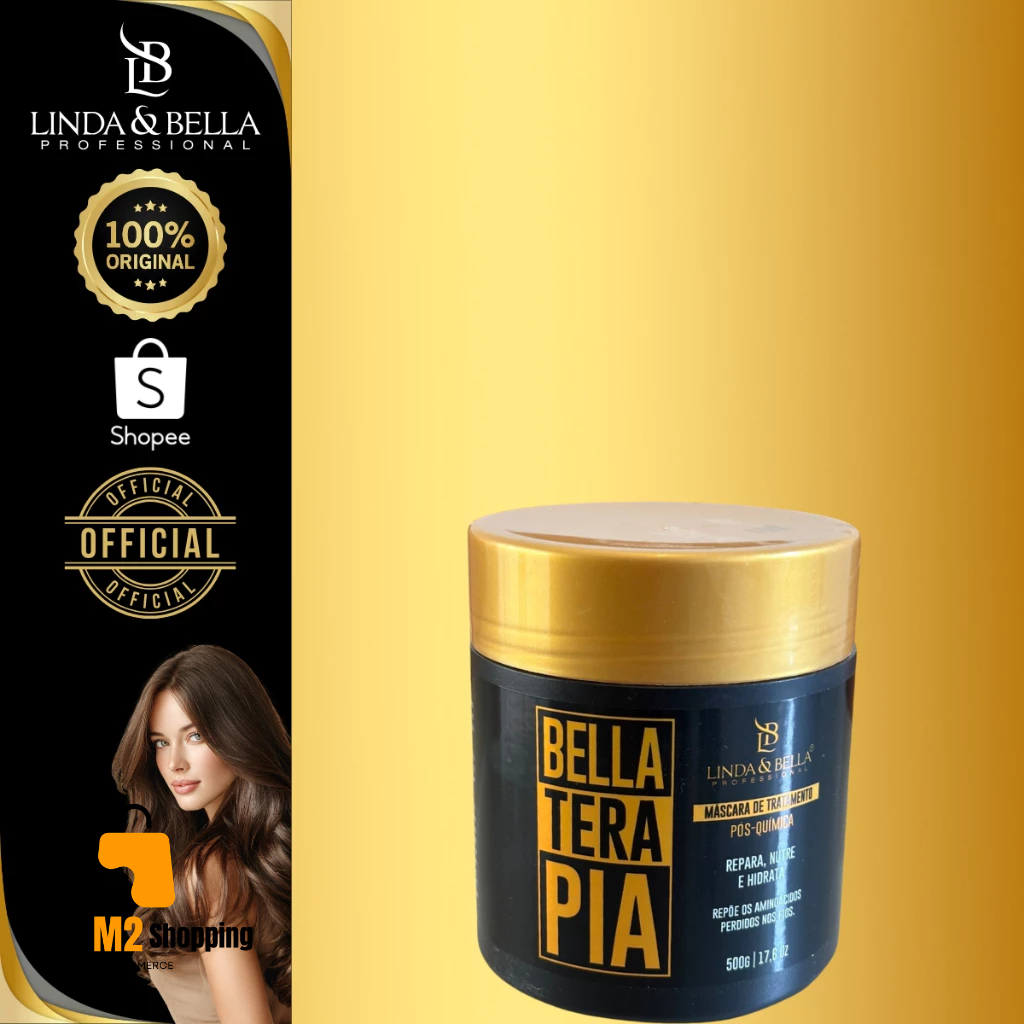 Kit 4 Unidades Bellaterapia - Mascara de Tratamento 500g + Shampoo e Condicionador 500ML + Óleo 60ML