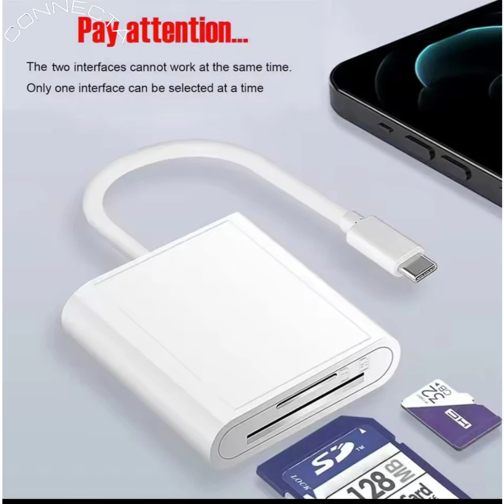 Leitor De Cartão De Memória Usb-c 2 Em 1 Para Cartão Sd Otg, Adaptador Usb 2.0, Usb 3.0