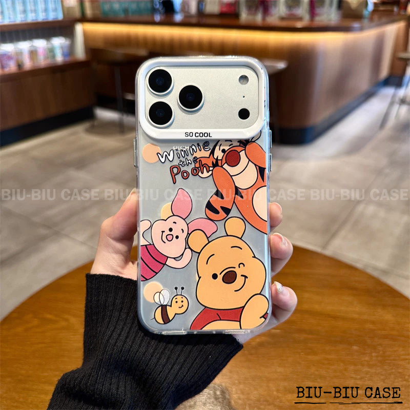 Capinha capa de Família Ursinho Pooh para iPhone 17 11 12 13 15 14 16 Pro Max Xr Xs Max 7+ 8 PLUS Capa TPU choque