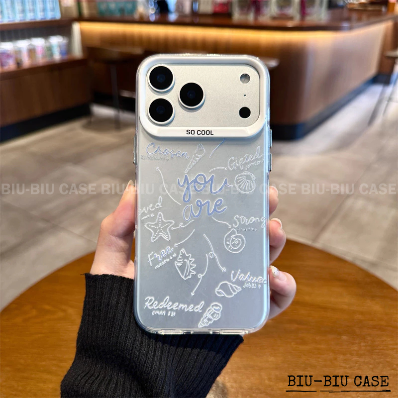 Capinha capa de Linhas azuis do oceano para iPhone 17 11 12 13 15 14 16 Pro Max Xr Xs Max 7+ 8 PLUS Capa TPU choque