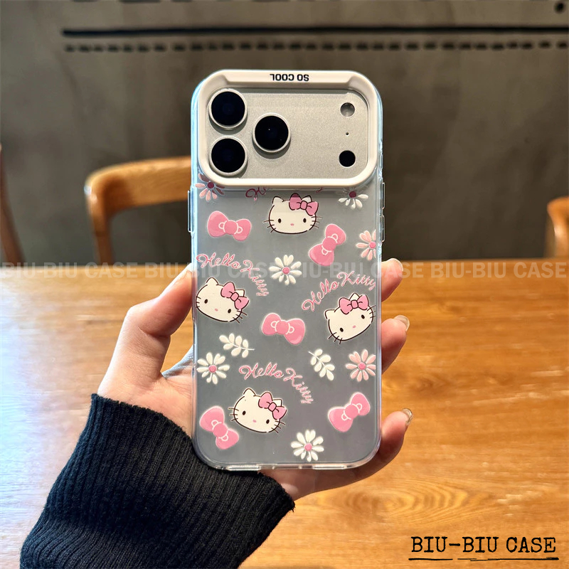 Capinha capa de Gatinho com Laco para iPhone 17 11 12 13 15 14 16 Pro Max Xr Xs Max 7+ 8 PLUS Capa TPU choque