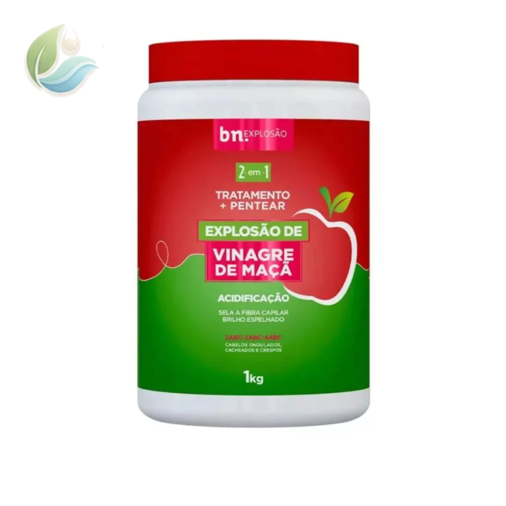 Creme de Pentear e Tratamento Explosão de Vinagre de Maçã 2 em 1 Beleza Natural 1kg em Oferta na Shopee