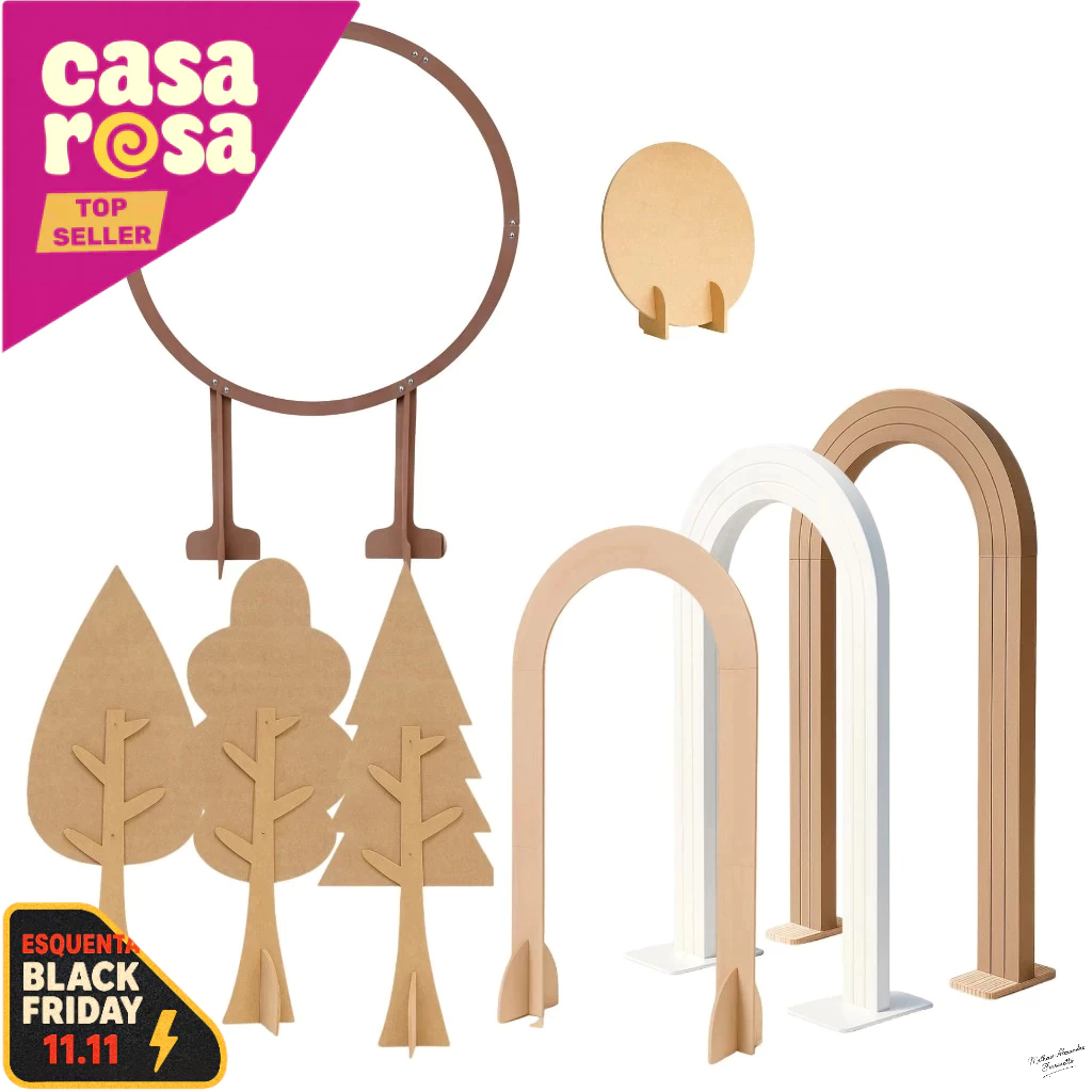 Painel De Festa Meia Lua Lançamento Desmontável Em Mdf Cru Pegue Monte Escolha o Modelo