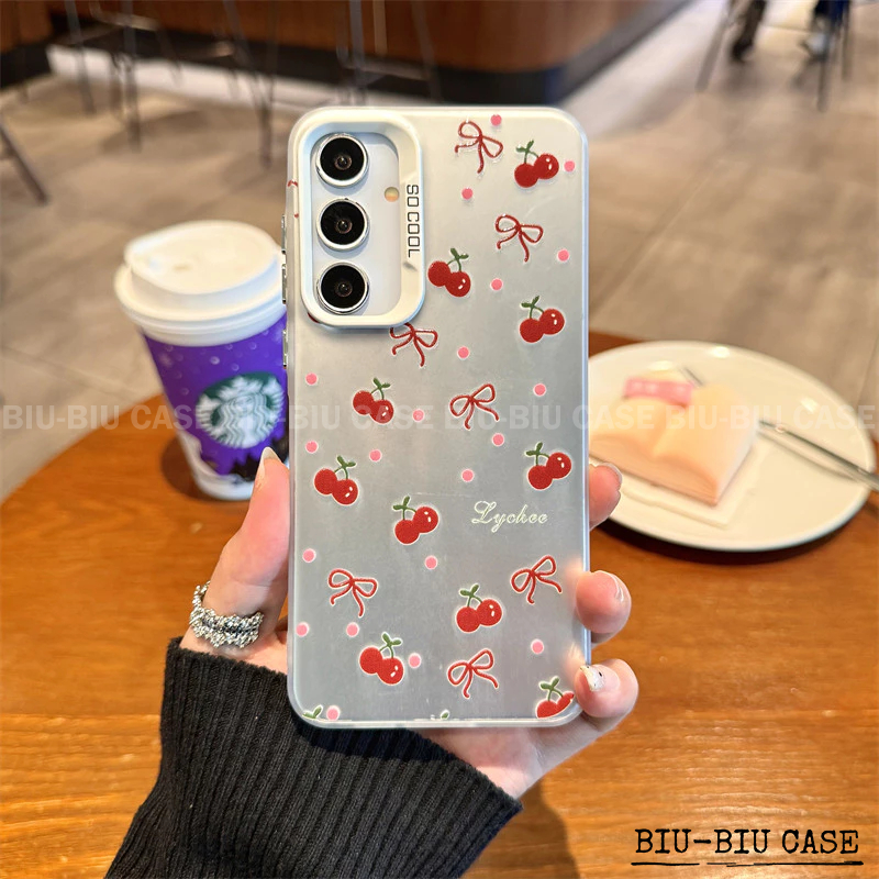 Capinha capa de Laço de Cereja para SAMSUNG Galaxy A55 A54 A35 A34 A25 A15 S24 S23 A55 S25 Capa TPU choque