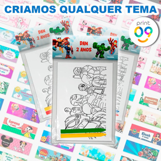 Kit Colorir Festa Surpresa Aniversário Infantil Vingadores Bebe Ou Outros Temas em Oferta na Shopee
