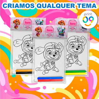 Kit Colorir Festa Surpresa Aniversário Infantil Skye e Everest Ou Outros Temas em Oferta na Shopee