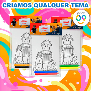 Kit Colorir Festa Surpresa Aniversário Infantil Roblox Ou Outros Temas em Oferta na Shopee