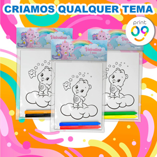 Kit Colorir Festa Surpresa Aniversário Infantil Ursinhos Carinhosos Ou Outros Temas em Oferta na Shopee