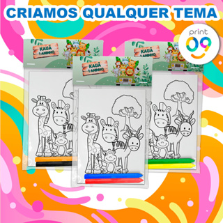 Kit Colorir Festa Surpresa Aniversário Infantil Menino Ou Outros Temas em Oferta na Shopee
