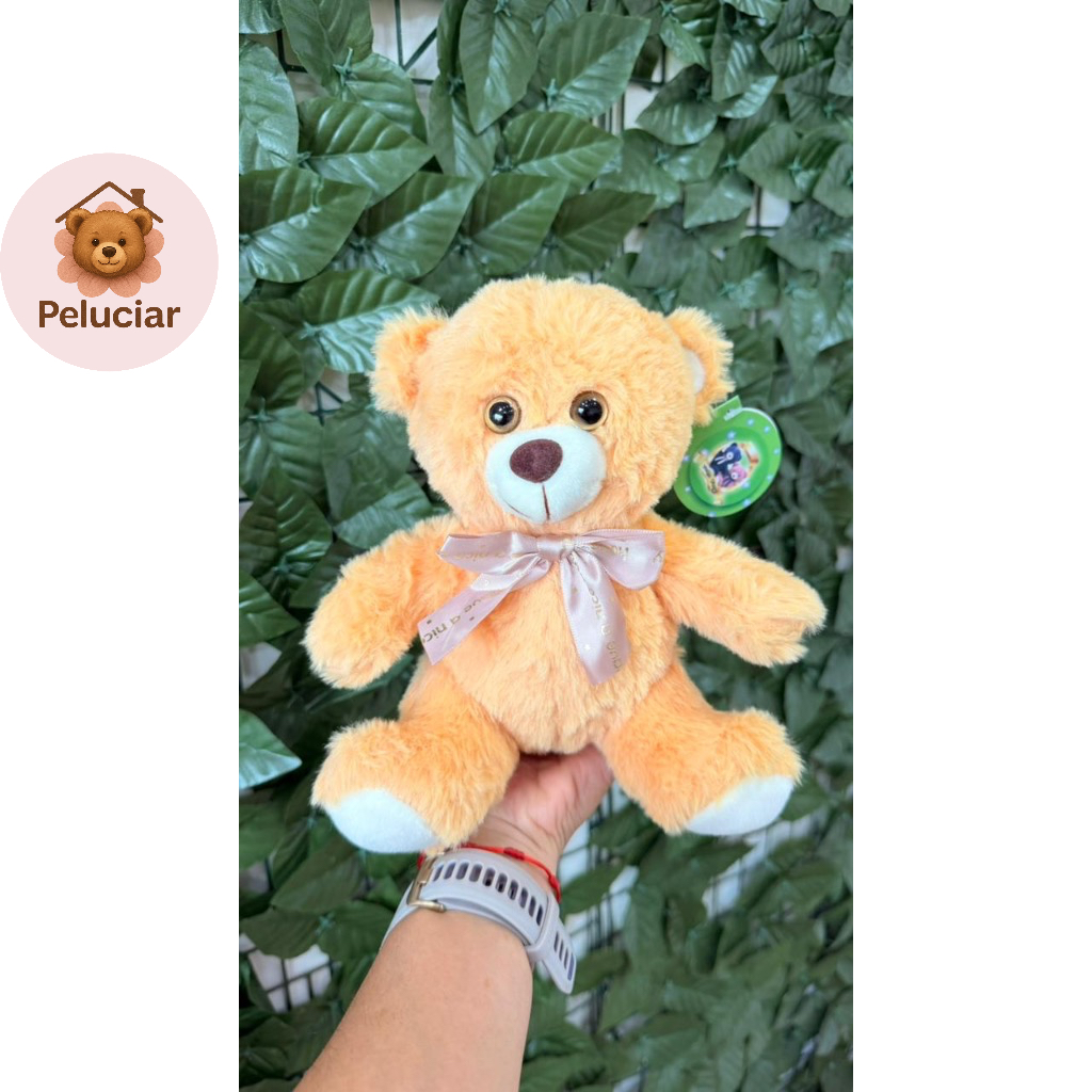Ursinhos de Pelucia 17cm com Laço - Lembrança, cestas de presente, decoraçao