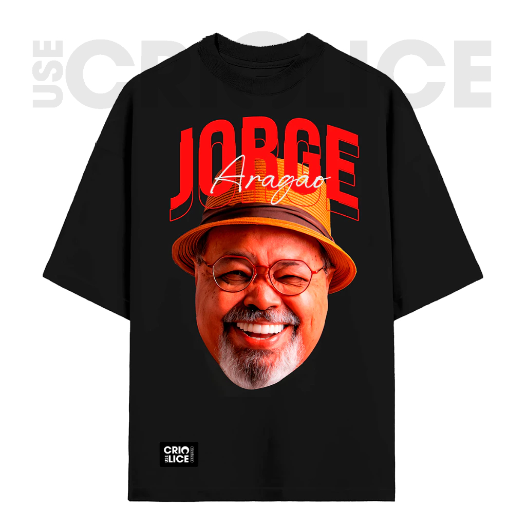 Camiseta Oversized Jorge Aragão – Coleção Gigantes do Samba | UseCriolice em Oferta na Shopee