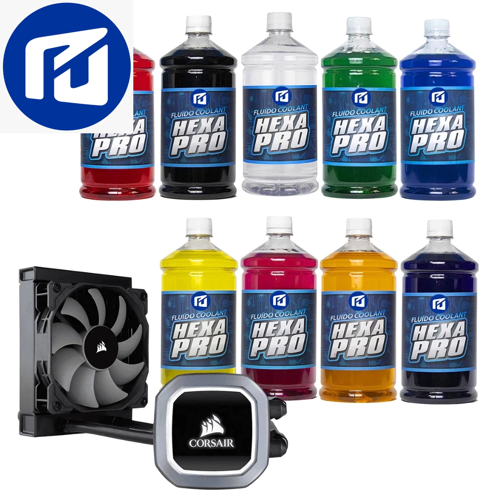 Fluido Water Cooler Selado 500ml - Compatível com Qualquer Water Cooler (9 Cores) em Oferta na Shopee