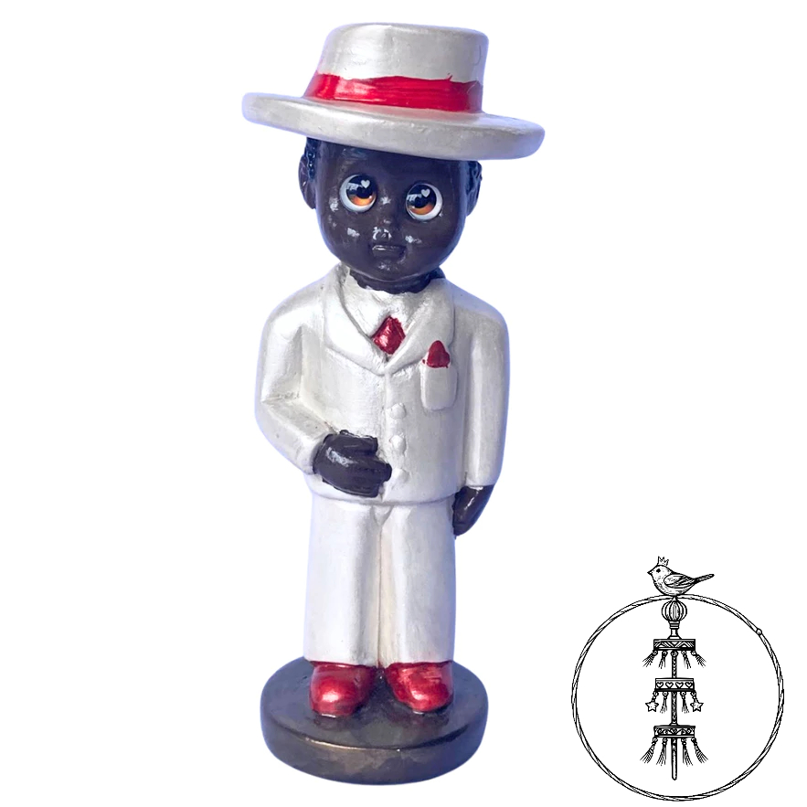 Zé Pilintra Infantil Imagem 15cm Mini Estátua Gesso Zé Pilintra Malandro Umbanda