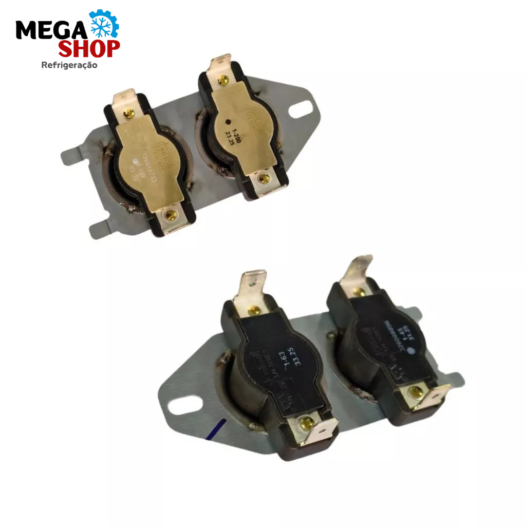 Kit Termostato Segurança 326013733 E Operacional 326008096 Secadora Brastemp