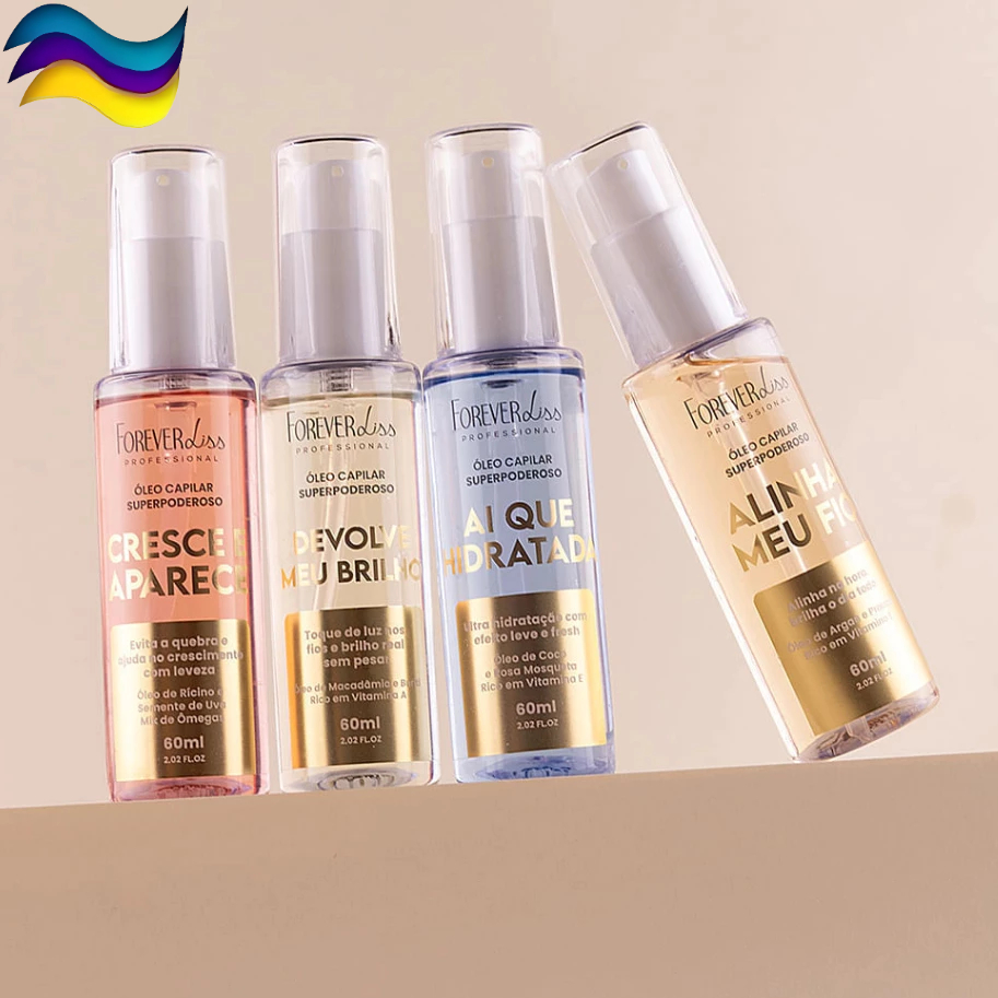 Kit Óleos Superpoderosos Forever Liss 60ml - Skincare Sérum Capilar Antifrizz Proteção Térmica em Oferta na Shopee