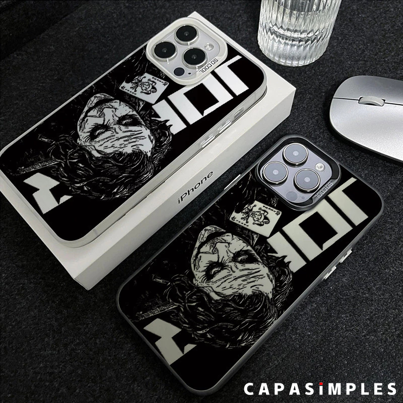 Capa de celular Coringa Negro Adequado para iPhone XR 17 16 15 14 13 12 11 PRO MAX XS 7 8+ Capa TPU choque