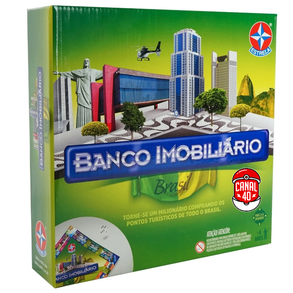 JOGO BANCO IMOBILIÁRIO BRASIL ESTRELA BRINQUEDO MESA TABULEIRO DIVERSÃO RJ FAMÍL