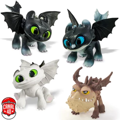 Boneco Articulado 30cm Baby Dragões Como Treinar Seu Dragão Filhote Banguela Dawn Dusk Eclipse Pupee