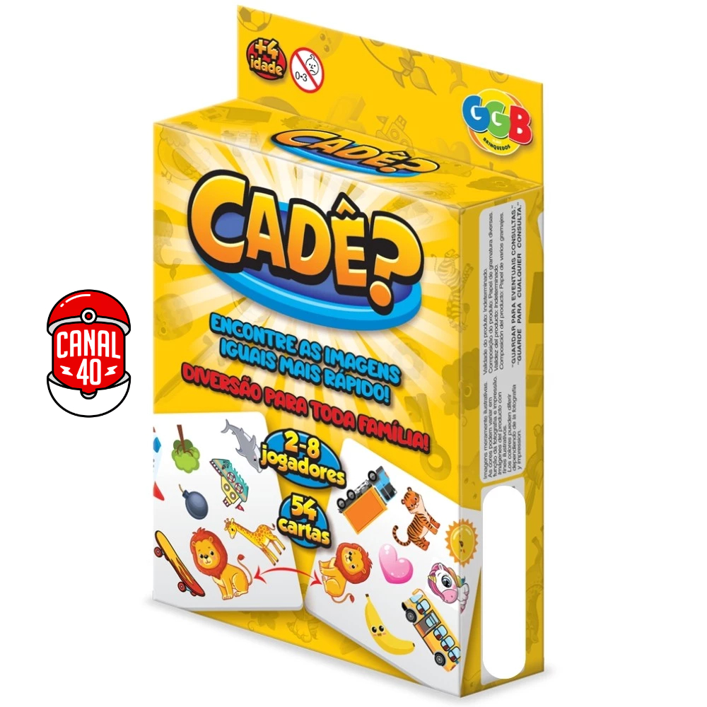 JOGO CADÊ? 54 CARTAS GGB DIVERSÃO BRINQUEDOS RACIOCÍNIO CRIANÇAS FAMÍLIA ACHEI ANIMAIS TAPA CERTO