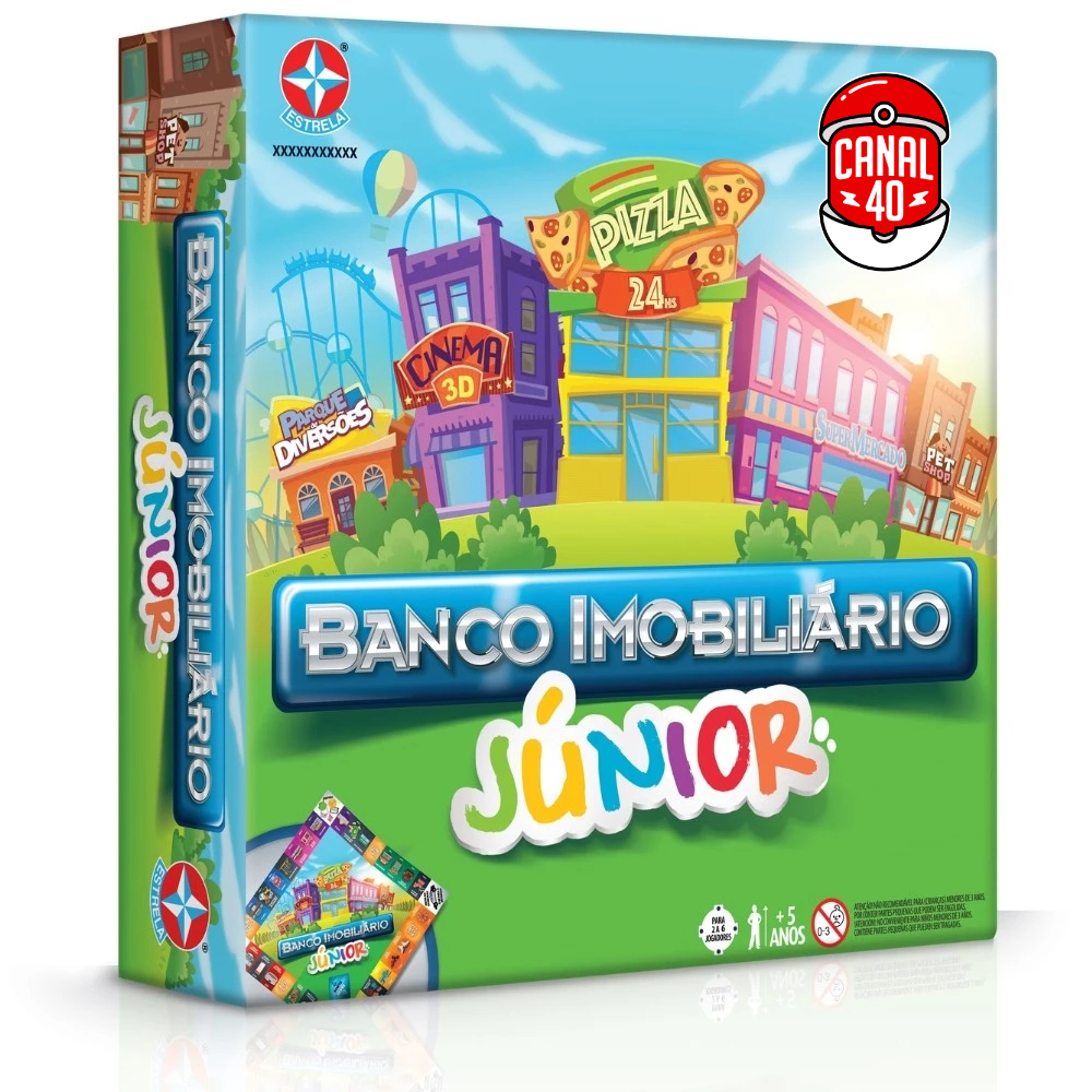JOGO BANCO IMOBILIÁRIO JÚNIOR ESTRELA BRINQUEDO MESA TABULEIRO DIVERSÃO FAMÍLIA COMPRA VENDA IMÓVEIS em Oferta na Shopee