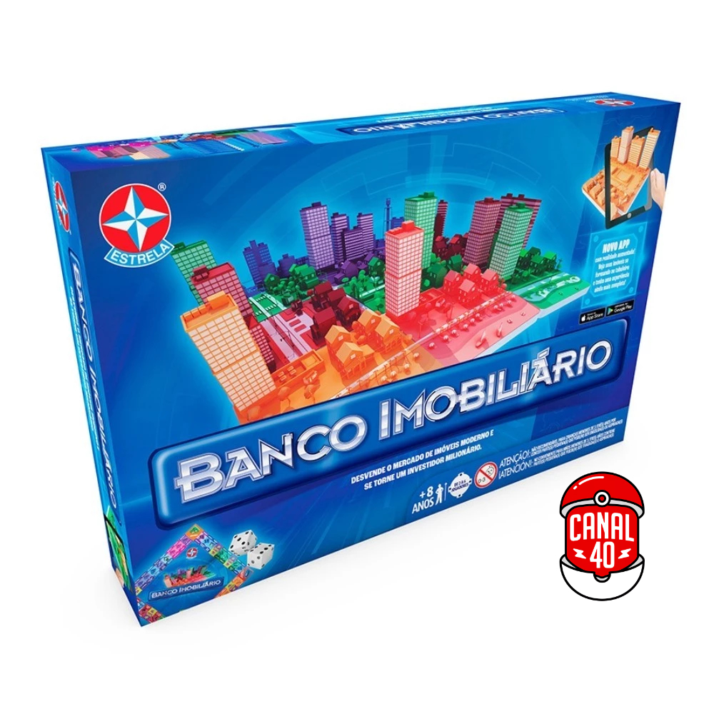 JOGO BANCO IMOBILIÁRIO ESTRELA COM APLICATIVO APP BRINQUEDO MESA TABULEIRO DIVERSÃO FAMÍLIA CLÁSSICO em Oferta na Shopee