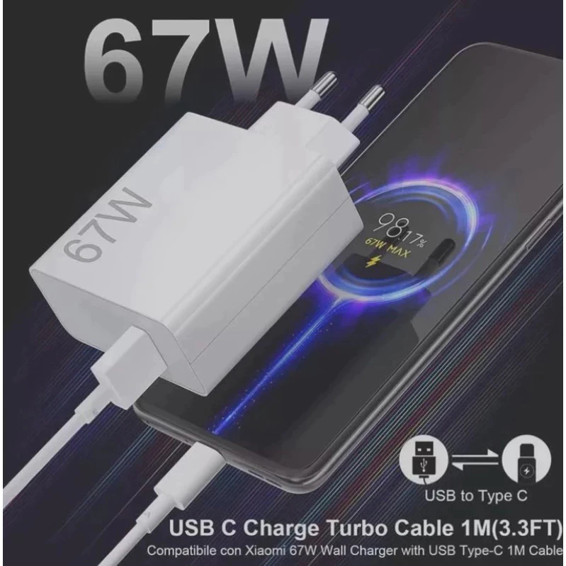 Carregador Turbo Tipo C 67W Pronta Entrega Brasil em Oferta na Shopee