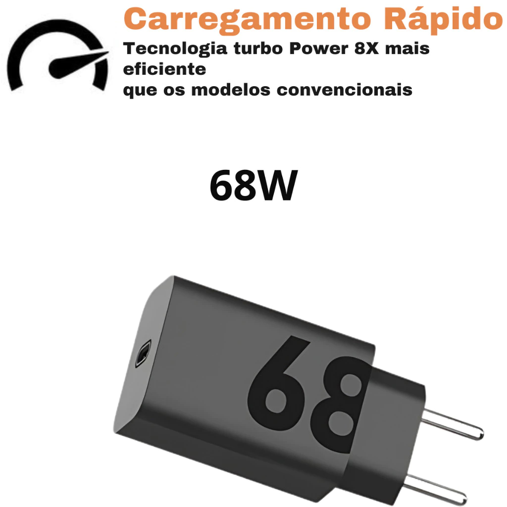 carregador 68w tipo-c ultra rapido em Oferta na Shopee