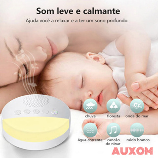 Maquina de Ruido Branco para Criancas com Multiplos Sons Temporizador Luz Noturna USB Recarregavel Desligamento em Oferta na Shopee