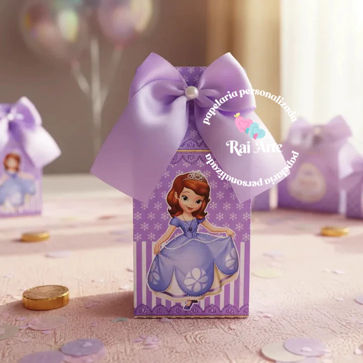 KIT CAIXA MILK FESTA LEMBRANCINHAS ANIVERSÁRIO PRINCESA SOFIA FESTA PRINCESA INFANTIL PERSONALIZADOS PEGUE E MONTE