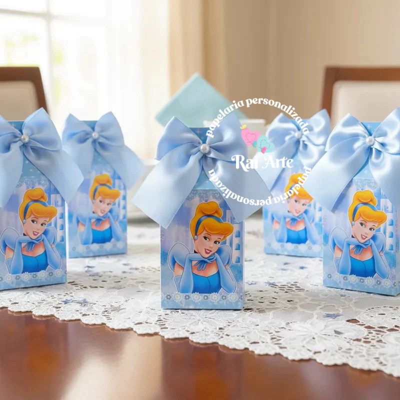 KIT CAIXA MILK FESTA LEMBRANCINHAS ANIVERSÁRIO CINDERELA FESTA PRINCESA INFANTIL PERSONALIZADOS PEGUE E MONTE