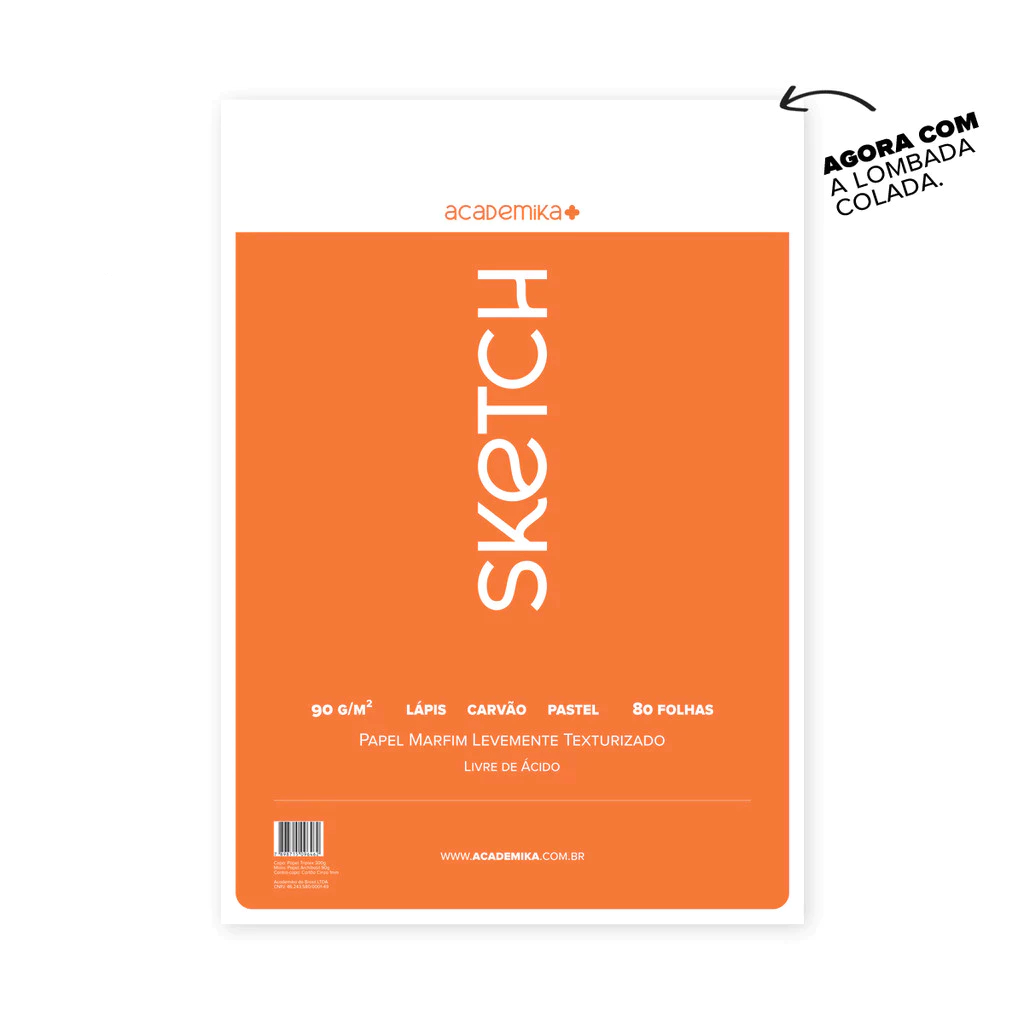 Bloco Desenho Sketch 90g 80 folhas ARCHIBALD em Oferta na Shopee
