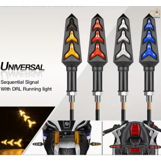 4 Pisca Seta Led Sequencial Moto Universal 12V Super Brilhantes    - Aplicação em todas as motos – Universal; - Consumo