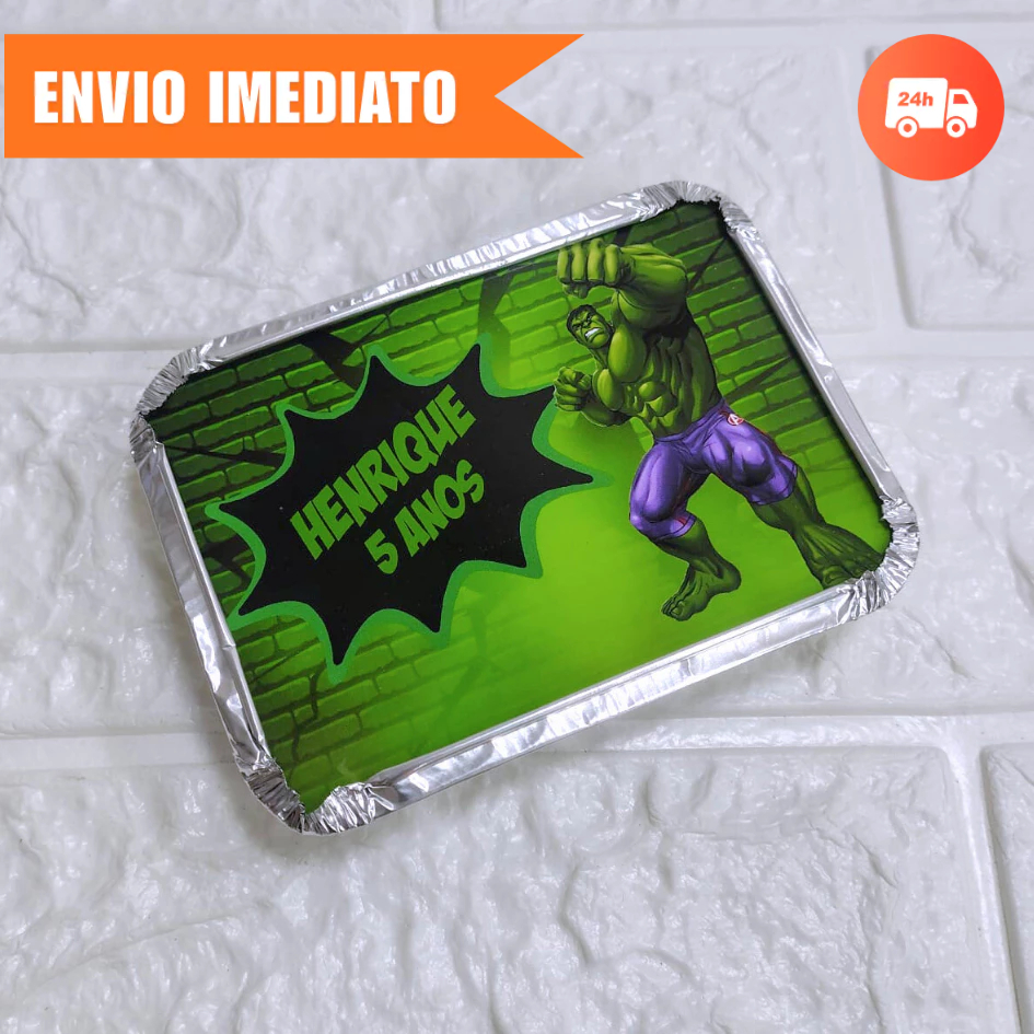 Marmitas Personalizadas HULK VERDE l Marmitinha Personalizada l Lembrancinha l Festa Aniversário
