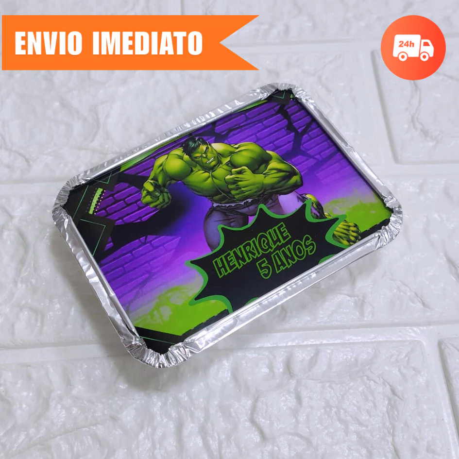 Marmitas Personalizadas HULK ROXO l Marmitinha Personalizada l Lembrancinha l Festa Aniversário