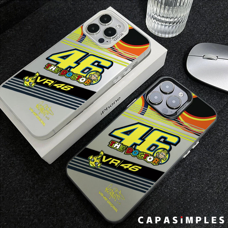 Capa de celular Locomotiva Rossi nº 46 Adequado para iPhone XR 17 16 15 14 13 12 11 PRO MAX XS 7 8+ Capa TPU choque