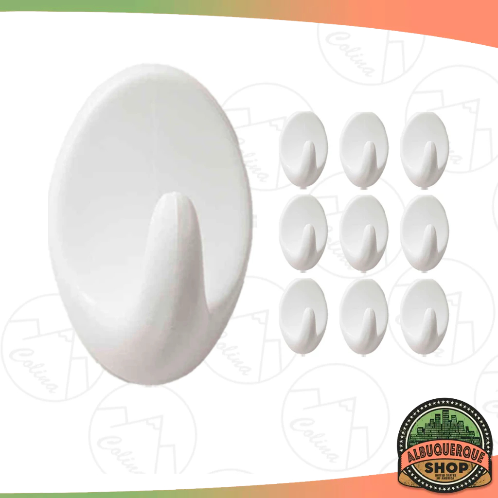 Kit 1 - 2 - 4 - 6 - 8 - 10 Ganchos Adesivo Plástico Parede Toalha Cozinha Banheiro