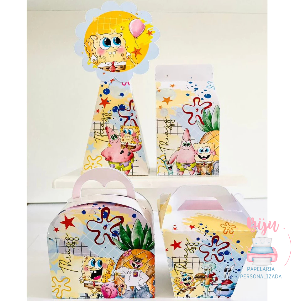 Kit Papelaria Personalizada B l Lembrancinha para Festa l kit Caixas | DESMONTADO