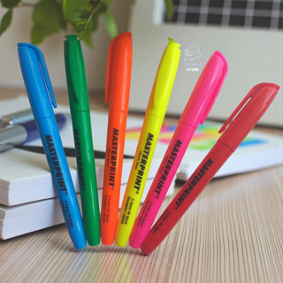 Kit 6 Canetas Marca Texto Neon Fluorescentes Masterprint  Escolar Escritorio Estudo em Oferta na Shopee