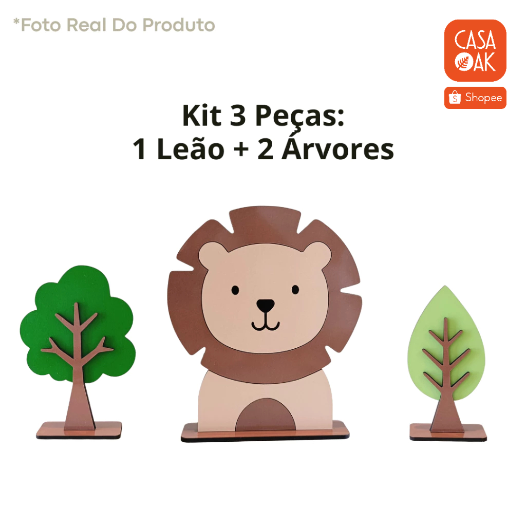 Leãozinho Enfeite em Madeira / Adorno Leão Quarto Infantil Criança Decoração Brinquedos em Oferta na Shopee