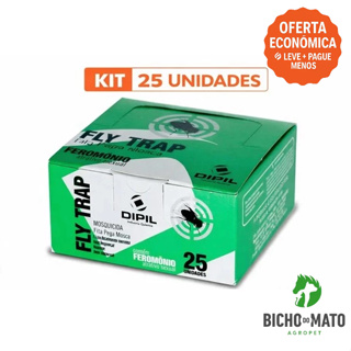 Kit 25 Fly Trap Dipil Fita Cola Mosca Com Feromônio 70cm em Oferta na Shopee