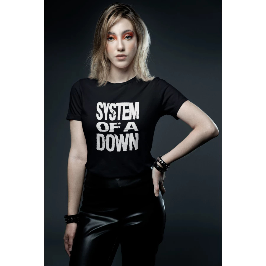 Camiseta Feminina Rock System Of A Down Algodão Premium Manga Curta Moda Casual P ao GG Slim Fit