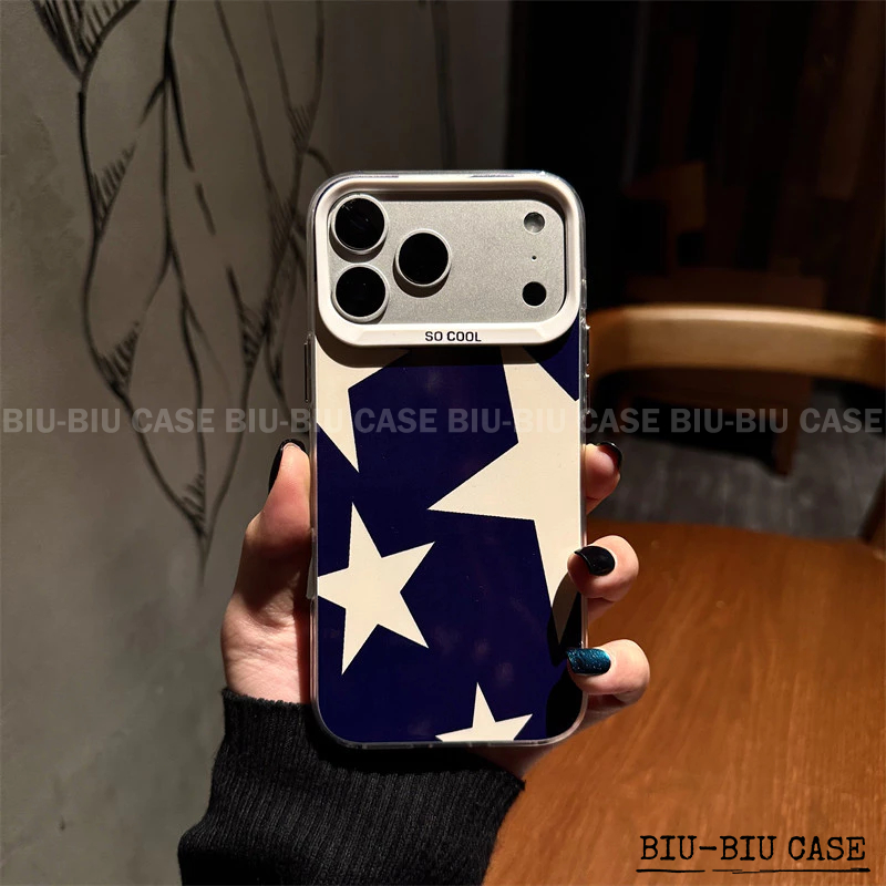 Capa de celular Estrela Azul Adequado para SAMSUNG Galaxy A55 A35 A25 A15 S24 S22 S23 S25 Capa TPU choque