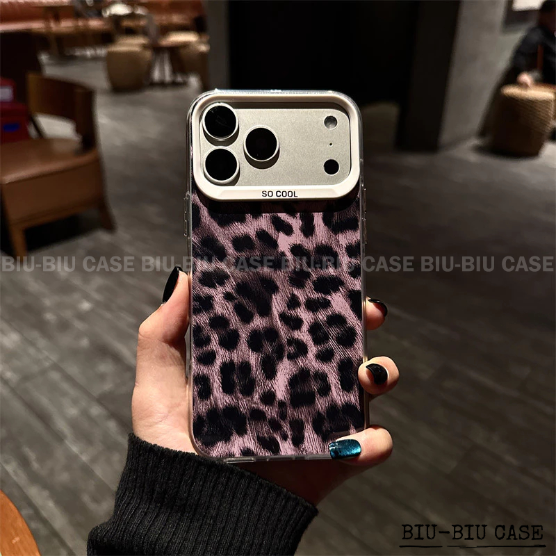Capa de celular Estampa de leopardo preta Adequado para SAMSUNG Galaxy A55 A35 A25 A15 S24 S22 S23 S25 Capa TPU choque